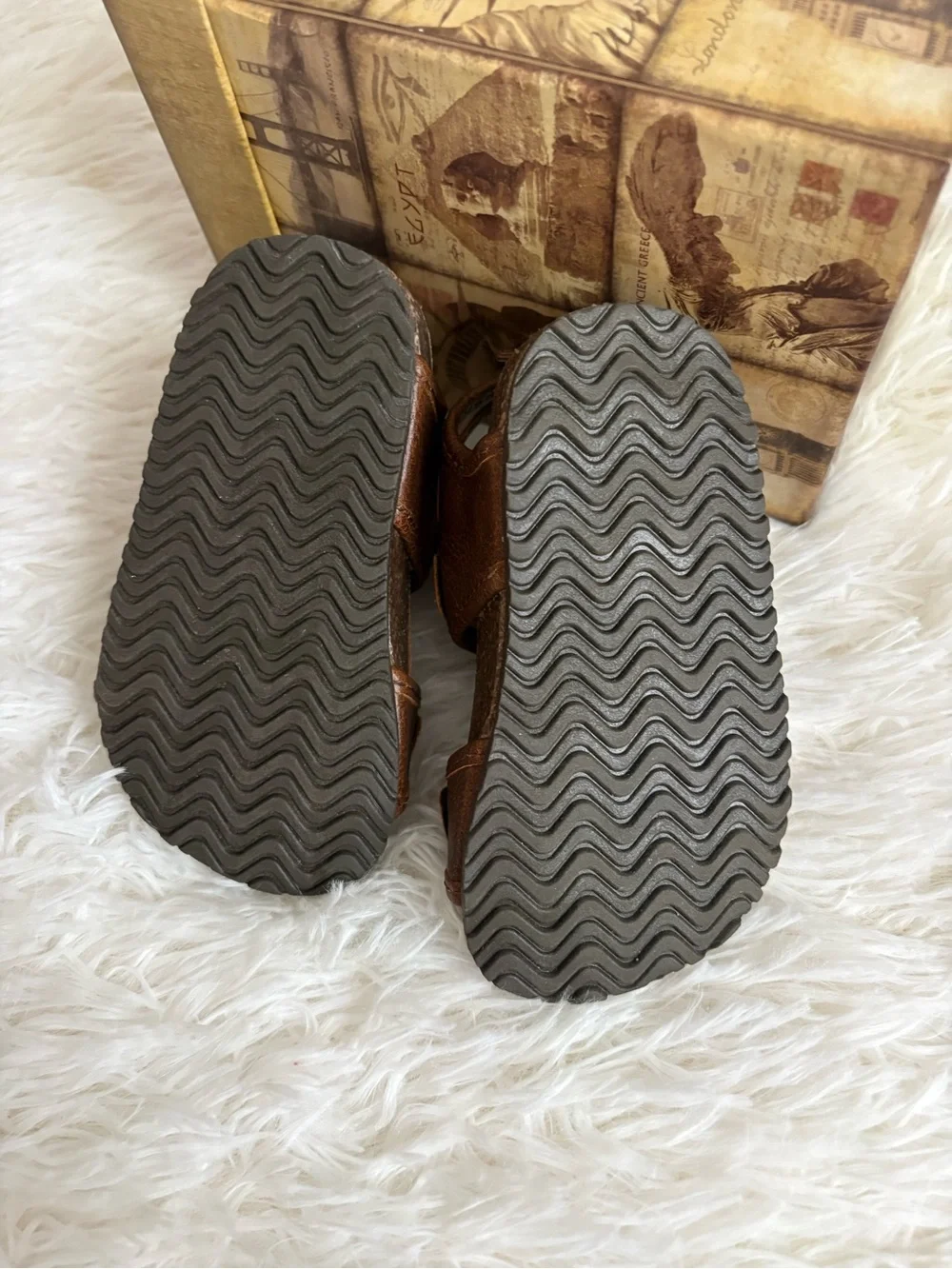 Carter's Brown Toddler Adjustable Strap Sandals
